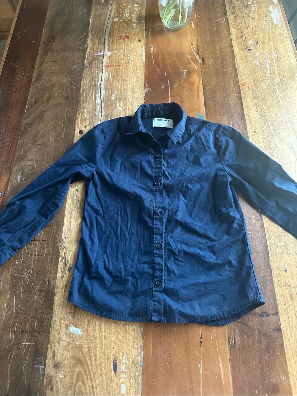 Old Navy Girls Navy Dress, Shirt, Skirt & Vest Set